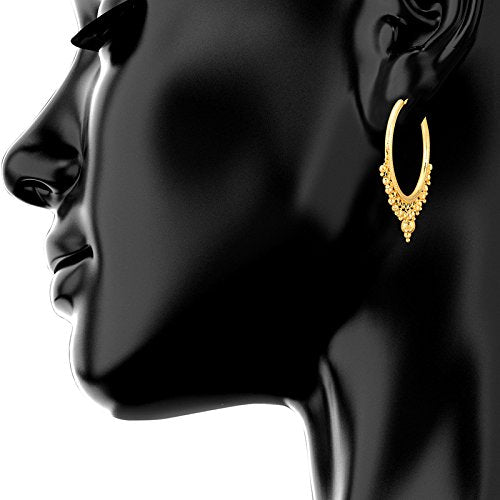 Artificial  Jewellery Only,Shining Jewel - By Shivansh  Brass Hoop Earrings for Women