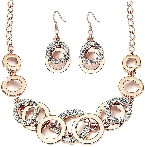 Artificial  Jewellery Only,YouBella Jewellery Sets for Women Crystal Studded Necklace Jewellery set Bracelet with Earrings For Girls/Women