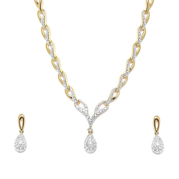 Artificial  Jewellery Only,Estele Valentine Collection  American Diamond Necklace Set