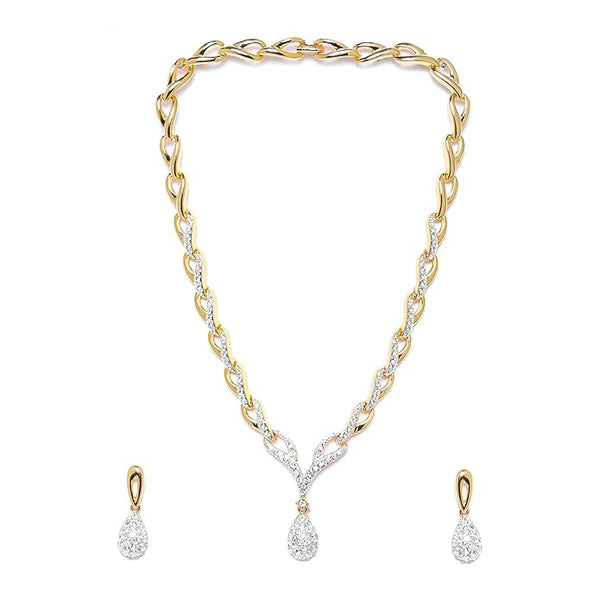 Artificial  Jewellery Only,Estele Valentine Collection  American Diamond Necklace Set