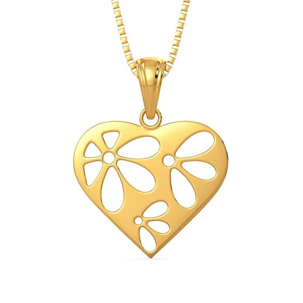 Artificial  Jewellery Only,Joyalukkas  Purity | BIS Certified |  Heart Patterned Pendant For Women