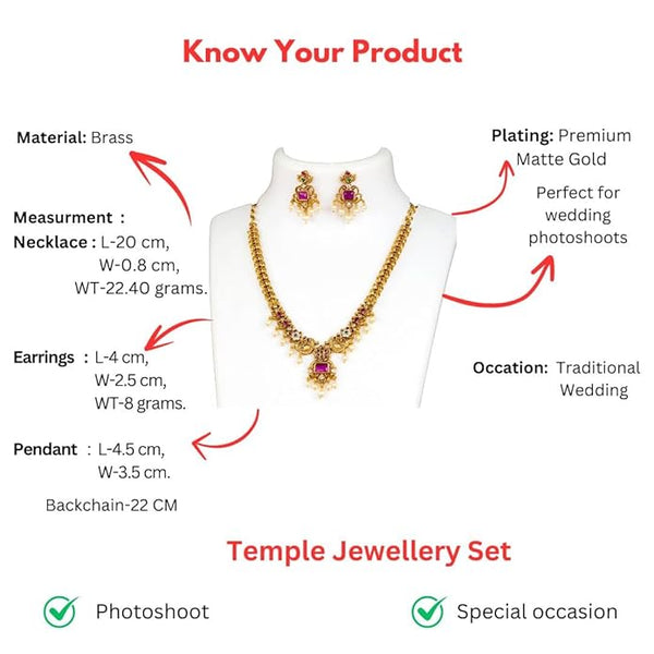Artificial  Jewellery Only,Sasitrends Enchanting  Peacock and Floral Pearl Necklace Jewellery Set for Women & Girls