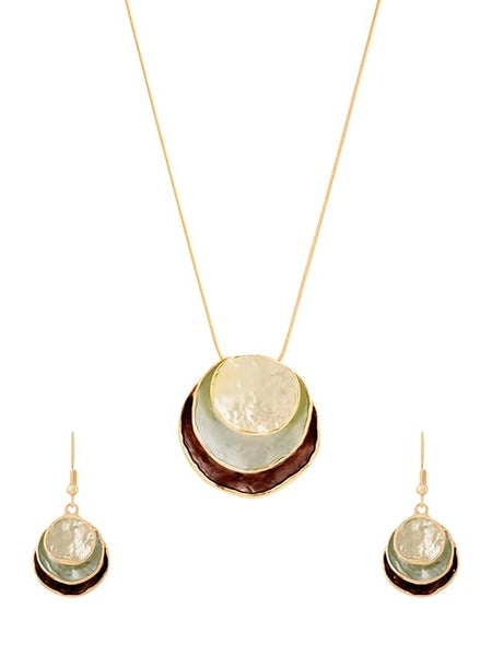 Artificial  Jewellery Only,Yellow Chimes Jewellery Set For Women | Fashion Golden Necklace Set for Women | Luxe Layers