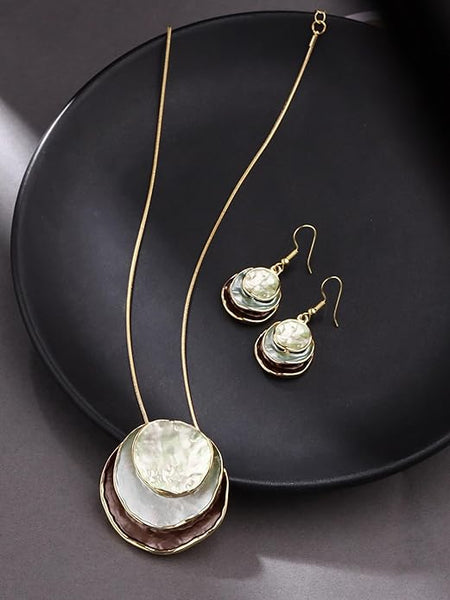 Artificial  Jewellery Only,Yellow Chimes Jewellery Set For Women | Fashion Golden Necklace Set for Women | Luxe Layers