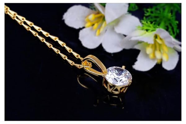 Artificial  Jewellery Only , Less One Gram Plated Solitaire cz american cubic Zircon pendant locket Stylish Delicate Pendant with Chain for Women & Girls