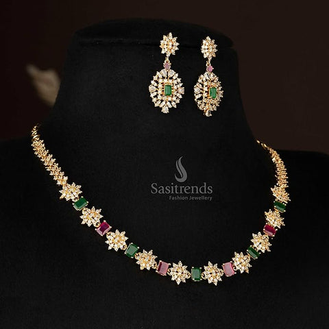 Artificial  Jewellery Only,Sukkhi Eye-Catchy Jalebi Design  Plated Necklace Set For Women