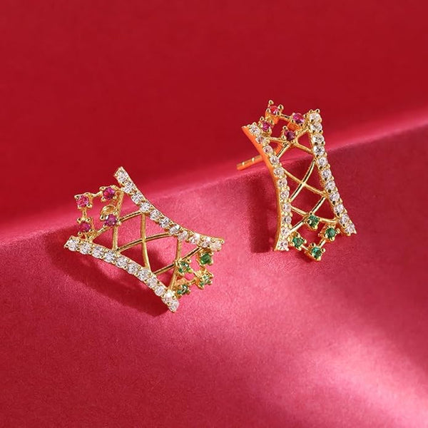 Artificial  Jewellery Only，UNNIYARCHA minimal  Plated 92.5 Silver Studs, Sterling Silver Jewellery with Certificate of Authenticity & 925 Earrings for Women Silver