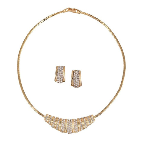 Artificial  Jewellery Only,Estele Austrian Crystals Necklace Set for Women