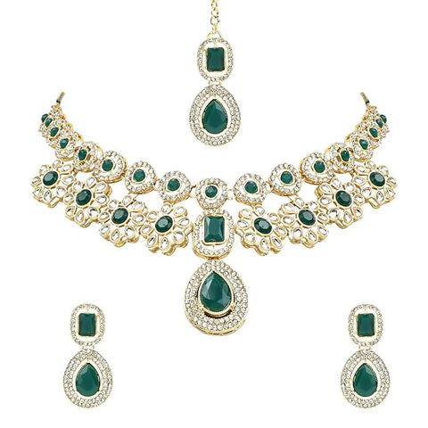 Artificial  Jewellery Only, Jewels Stylish  Traditional Kundan Stone Necklace Jewellery Set for Women/Girls