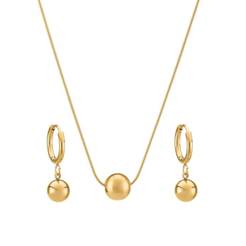 Artificial  Jewellery Only,PALMONAS  Orb Necklace & Earring Jewellery Set For Women - Gift For Women & Girls,