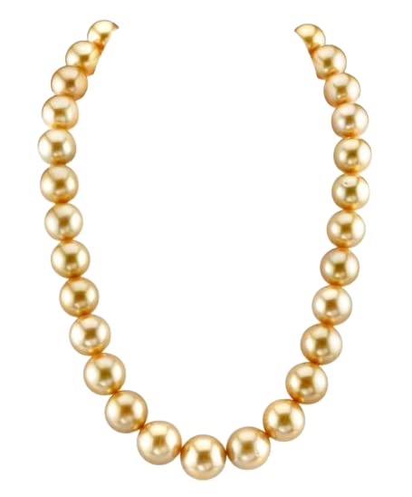 Artificial  Jewellery Only,UrusGems Golden South Sea Pearl Necklace