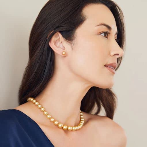 Artificial  Jewellery Only,UrusGems Golden South Sea Pearl Necklace