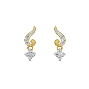 Artificial  Jewellery Only,EMORI Yellow  Gleaming Akira Diamond Earrings For Women