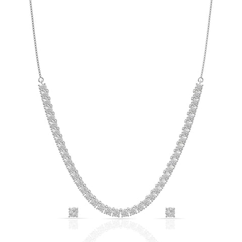 Artificial  Jewellery Only,ANAYRA 925 Sterling Silver Necklace Set for Women