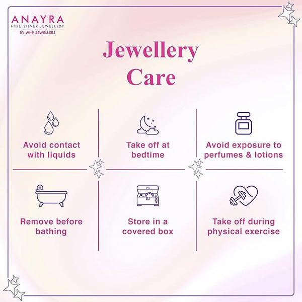 Artificial  Jewellery Only,ANAYRA 925 Sterling Silver Necklace Set for Women