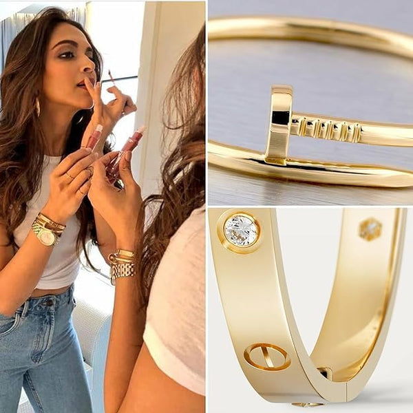 Artificial  Jewellery Only,Anti Tarnish Stylish Adjustable Bracelet for girls rose  Kada for Women Accessories Anti Tarnish Jewellery Stainless Steel Cuff Bracelet gifts Combo