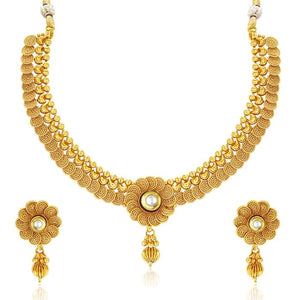 Artificial  Jewellery Only,Sukkhi Eye-Catchy Jalebi Design  Necklace Set For Women
