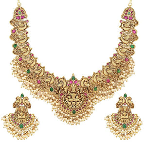 Artificial  Jewellery Only,Shining Diva Fashion Latest Stylish Fancy Pearl Choker Traditional Jewellery Set for Women