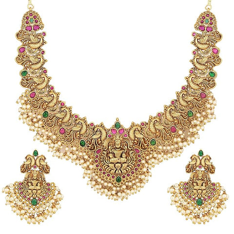 Artificial  Jewellery Only,Shining Diva Fashion Latest Stylish Fancy Pearl Choker Traditional Jewellery Set for Women